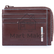 Чехол для кредитных карт Piquadro Blue Square PP4822B2R/MO, натур.кожа, коричневый