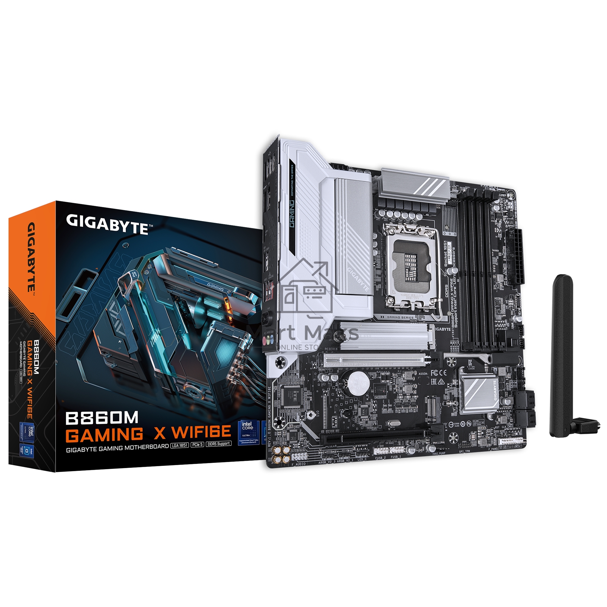 Материнская плата Gigabyte B860 GAMING X WIFI6E, LGA 1851, Intel B860, 4xDDR5, 4xSATA, 3xM.2, 1xPCIe 5.0 x16, 2xPCIe 4.0 x16, 1xHDMI, 1xDP, 1x 2.5Gb LAN, 4xUSB-A 2.0, 2xUSB-A 3.2 Gen 1, 1xUSB-C 3.2 Gen 2, 7.1, 3x3.5 мм, 3xARGB, 4xRGB, ATX