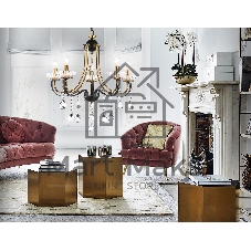 Светильник Ambrella light TR4952/5 BK/GD/CL черный/золото/прозрачный E14*5 max 40W D620*670
