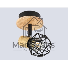 Светильник Ambrella light TR8751 BK/WD черный/дерево IP20 E27 D115*175