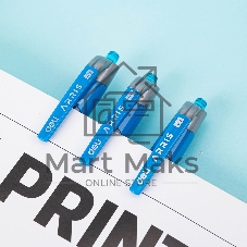 Ручка гелевая автоматическая Deli Arris EG08-BL прозрачный/голубой, d=0.5мм, синие чернила, резиновая манжета