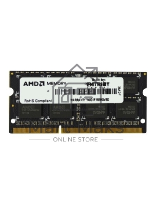 Оперативная память AMD Radeon R5, DDR3, 8GB, (1x8GB,), 1600MHz, CL11, SO-DIMM, OEM