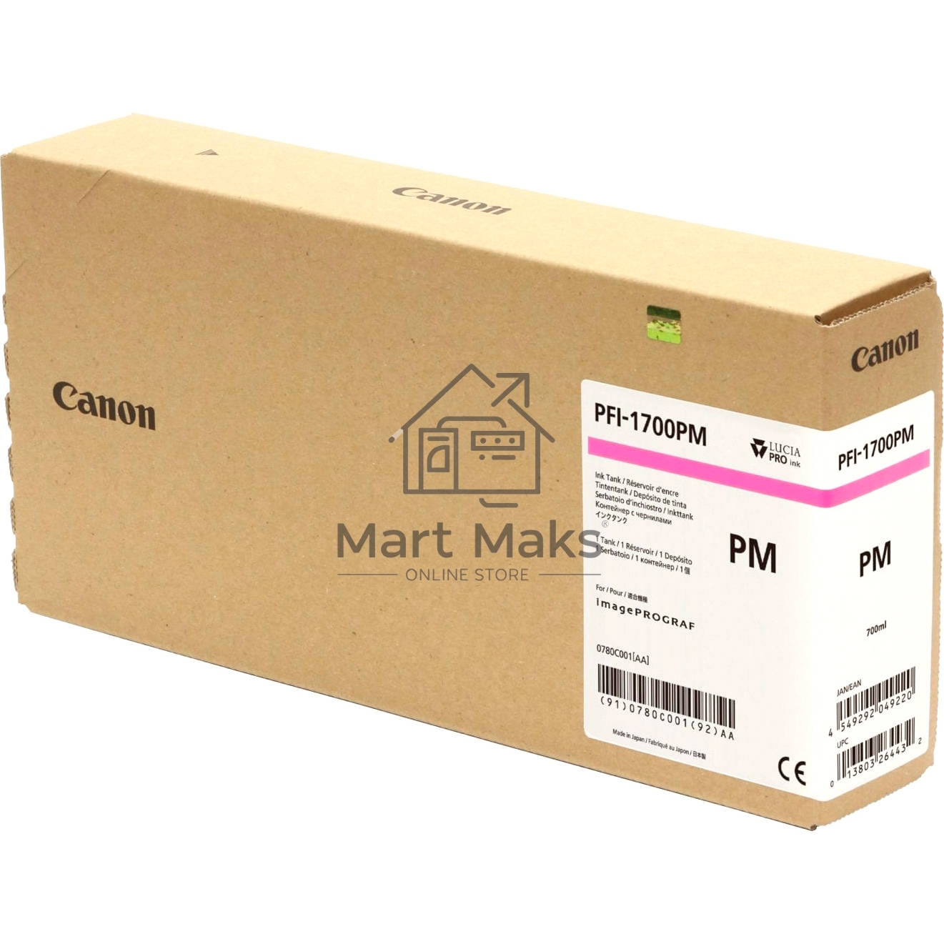 Картридж струйный Canon PFI-1700 PM (0780C001) фото пурпурный, 700 мл., для imagePROGRAF Pro-2000, Pro-4000, Pro-4000S, Pro-6000S