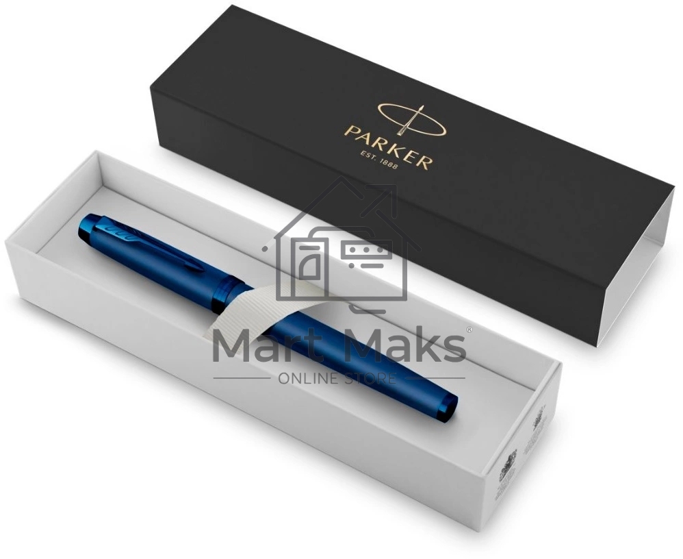 Ручка перьевая Parker IM Monochrome F328 (2172963) Blue PVD F сталь нержавеющая, подарочная коробка