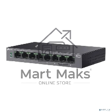Коммутатор настольный TP-Link LS108GP с 8 гигабитными портами PoE+, 802.3af/at, бюджет PoE — 62 Вт, до 250 метров