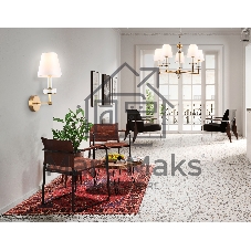 Настенный светильник Ambrella light LH71025 BS/WH латунь/белый E14 max 40W 210*150*355
