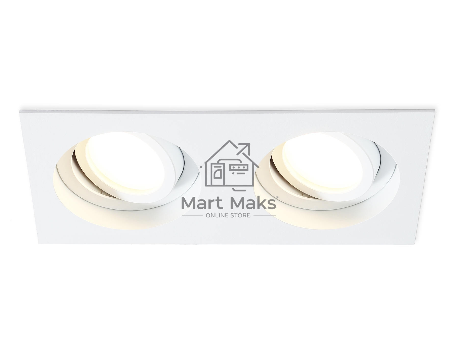 Встраиваемый поворотный точечный светильник Ambrella light TN102759/2 WH белый IP20 GU5.3/2 200*100*32