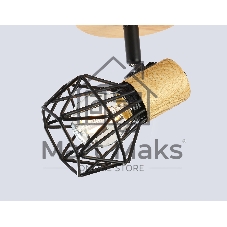 Светильник Ambrella light TR8751 BK/WD черный/дерево IP20 E27 D115*175