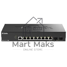 Коммутатор D-Link DGS-1210-10X/ME/C1A, 8×1 Гбит/с + 2×10 Гбит/с SFP+, управляемый