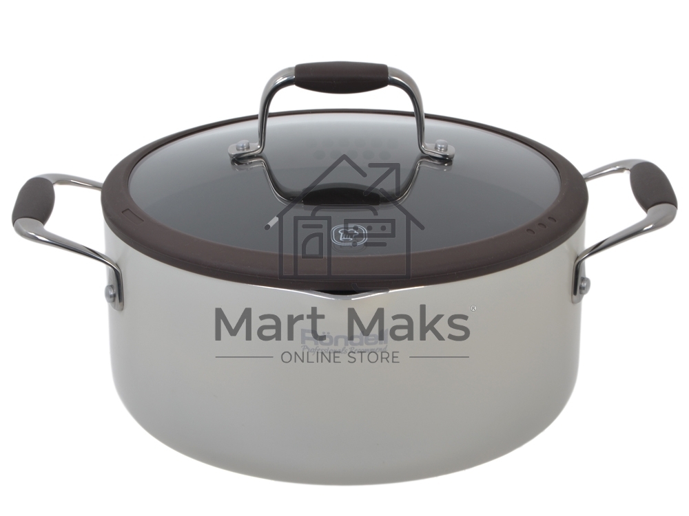 Кастрюля с/кр RDA-532 Latte (24 см 3,5 л, ручки из нержавеющей стали и силикона) Rondell