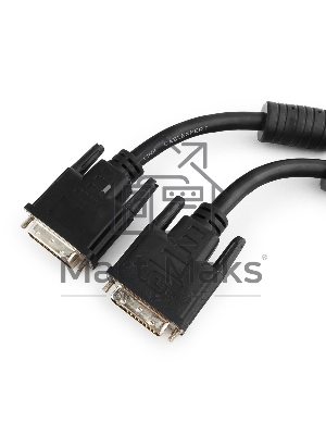 КабельКабель DVI-D dual link Gembird/Cablexpert, 25M/25M, 1.8м, черный, экран, феррит.кольца, пакет(CC-DVI2-BK-6)