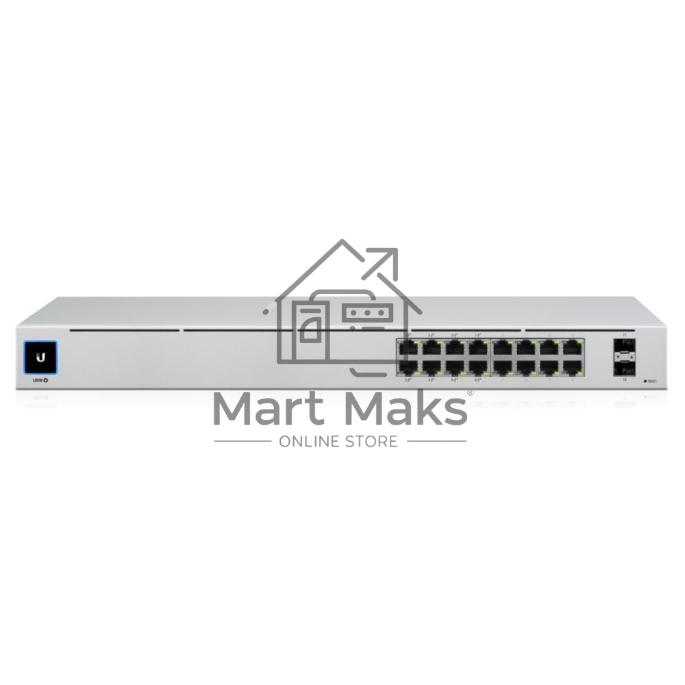 Коммутатор Ubiquiti UniFi USW-16-POE 2SFP 8PoE+ 42W управляемый