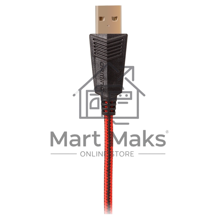 Игровые наушники с микрофоном SVEN AP-U988MV, черный-красный (USB, LED, 7.1)