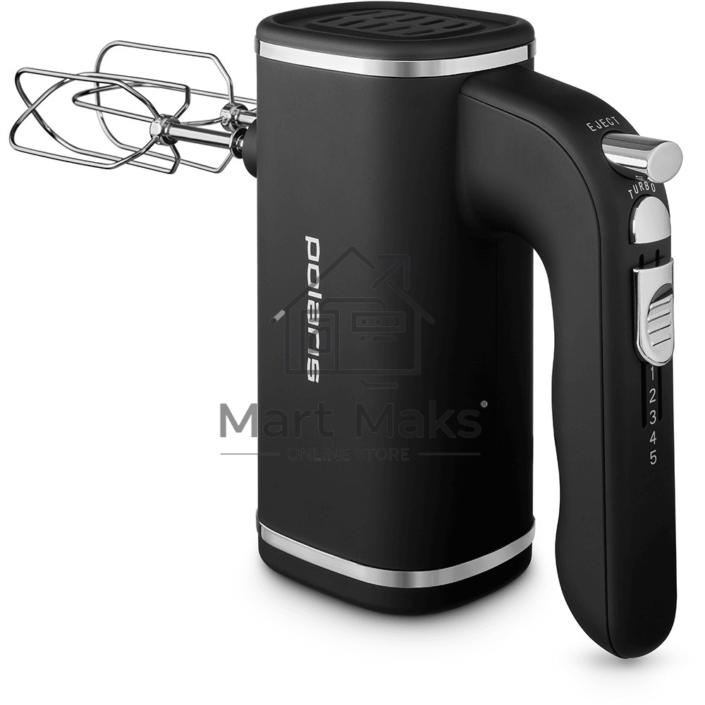 Миксер Polaris PHM 5014 черный Ручной, мощность 500 Вт. Число скоростей 5.