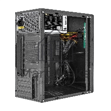 Компьютерный корпус Minitower ExeGate BAA-408-UNS350 (mATX, БП UNS350 с вент. 12см, 2*USB, HD Audio, черный)