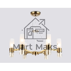 Люстра Ambrella light LH55114/6 BS/FR/TI латунь/белый матовый/янтарь E14*6 max 40W D650*1080