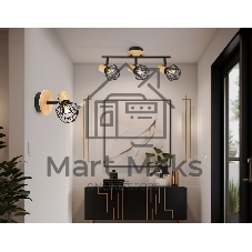 Светильник Ambrella light TR8751 BK/WD черный/дерево IP20 E27 D115*175
