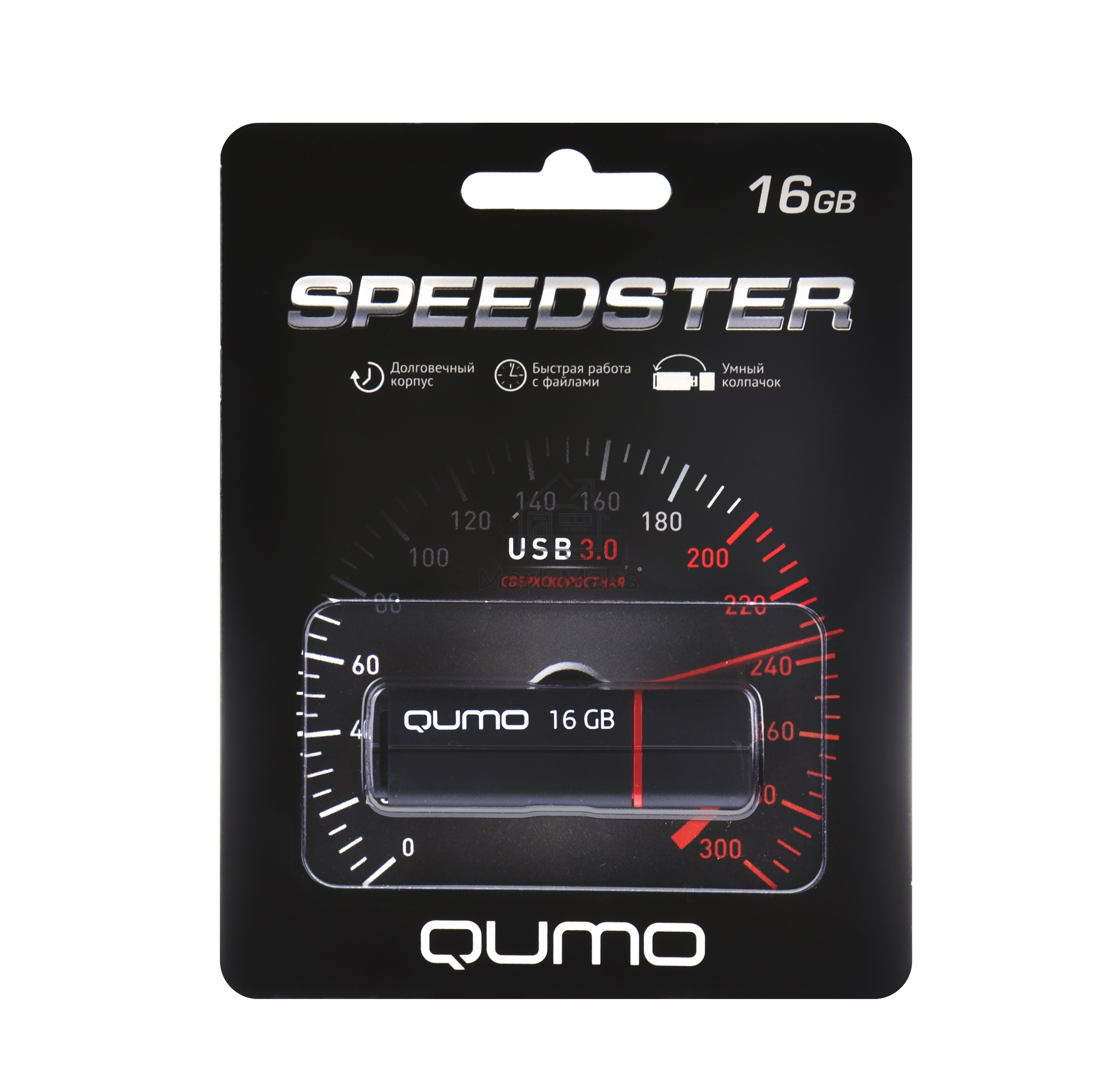 Флешка USB R/W R/W 3.0 QUMO 16GB Speedster QM16GUD3-SP-black