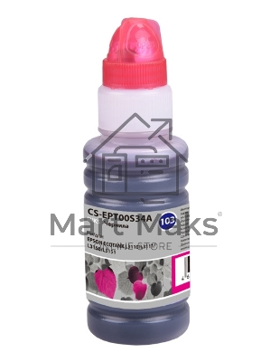 Чернила Cactus CS-EPT00S34A 103M, пурпурный, 70 мл для Epson Ecotank L1110,L3100, L3101, L3110, L3150, L3151, L3156, L3160