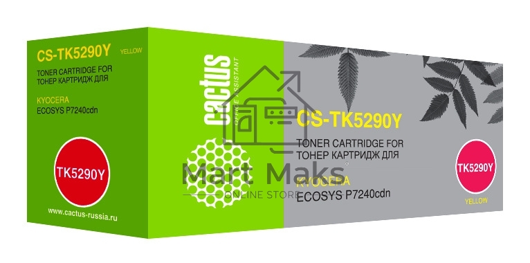Картридж лазерный Cactus CS-TK5290Y желтый (13000 стр.) для Kyocera ECOSYS P7240cdn