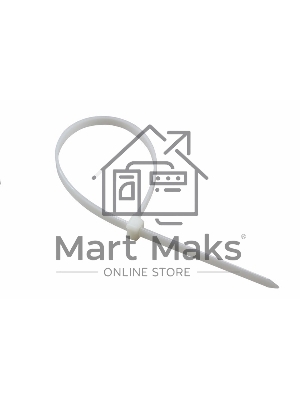 Хомут-стяжка нейлоновая многоразовая Rexant 300x7,5 мм, белая, упаковка 100 шт.