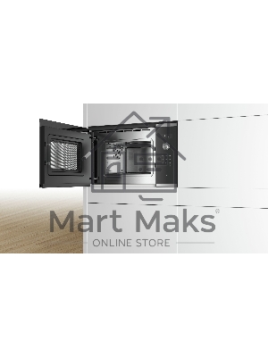 Микроволновая печь встраиваемая Bosch BFL524MS0 нержавеющая сталь, 20 л, 800 Вт, переключатели - поворотный механизм/сенсор