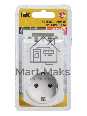 Розетка-таймер электронный 1мин 7дн 140on/off 16А IP20 IEK РТЭ-1