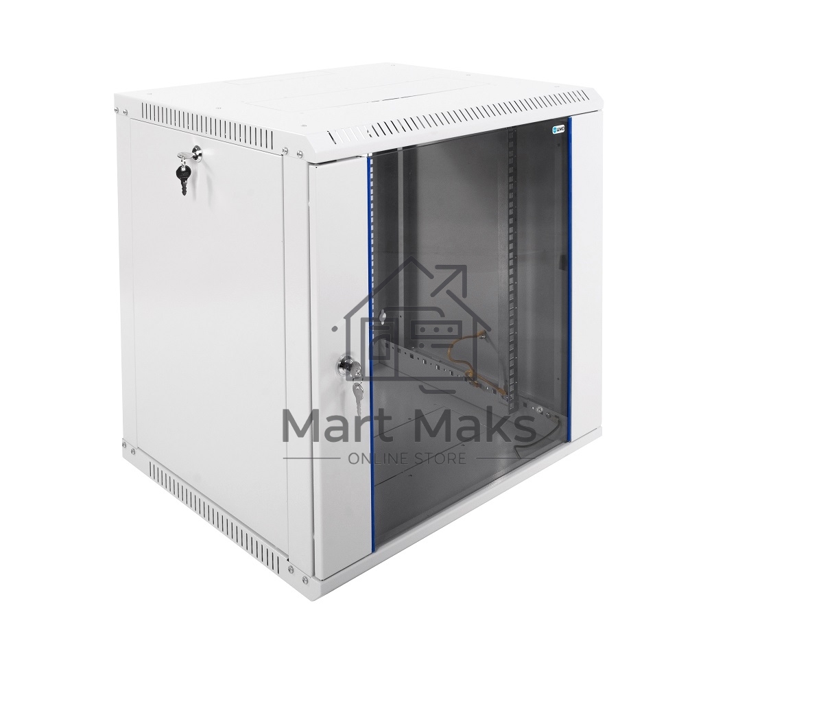 Шкаф телекоммуникационный настенный разборный ЭКОНОМ 12U (600 × 520) дверь стекло