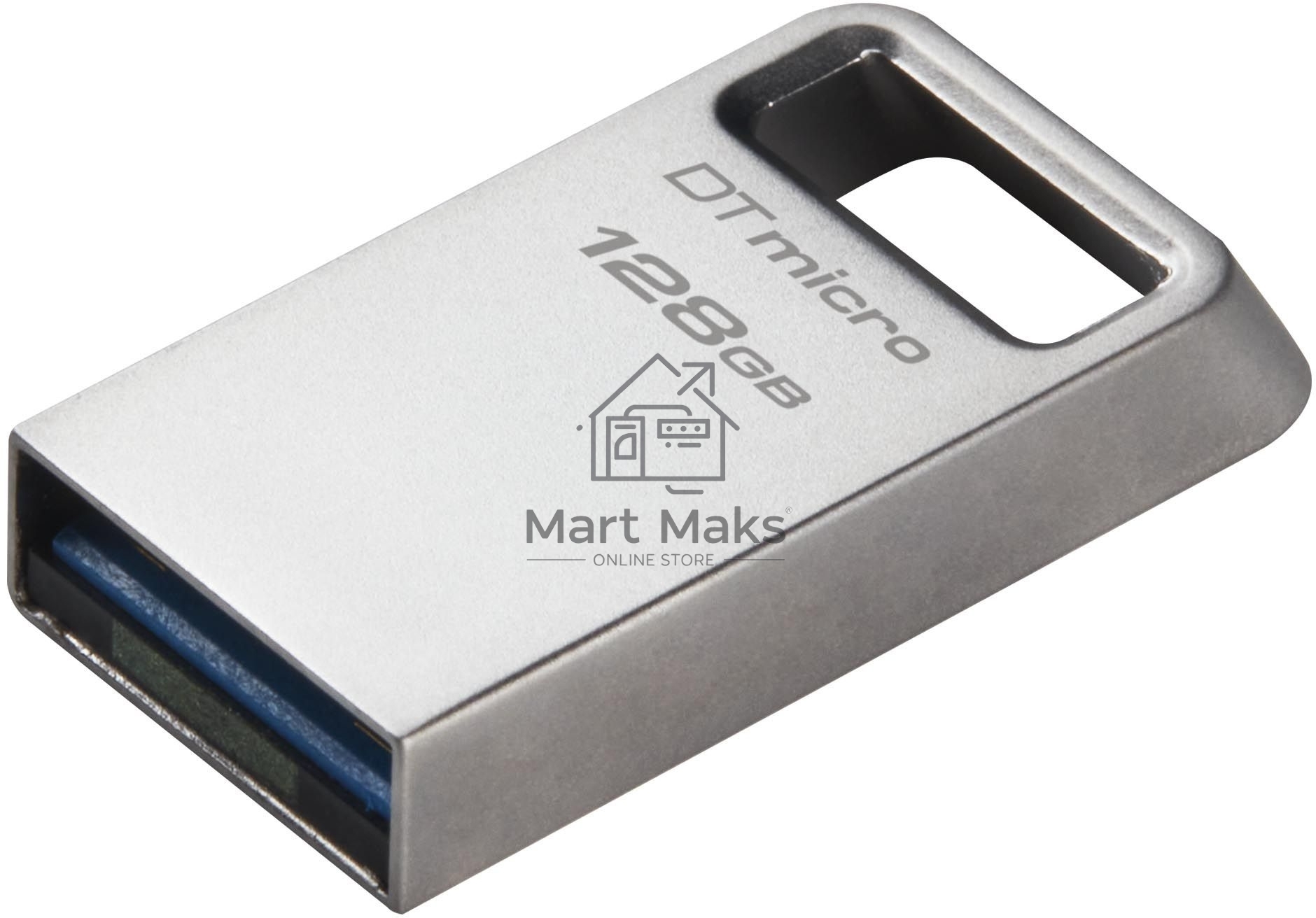 Флешка USB R/W R/W Kingston 128Gb DataTraveler Micro DTMC3G2/128GB USB3.0 серебристый