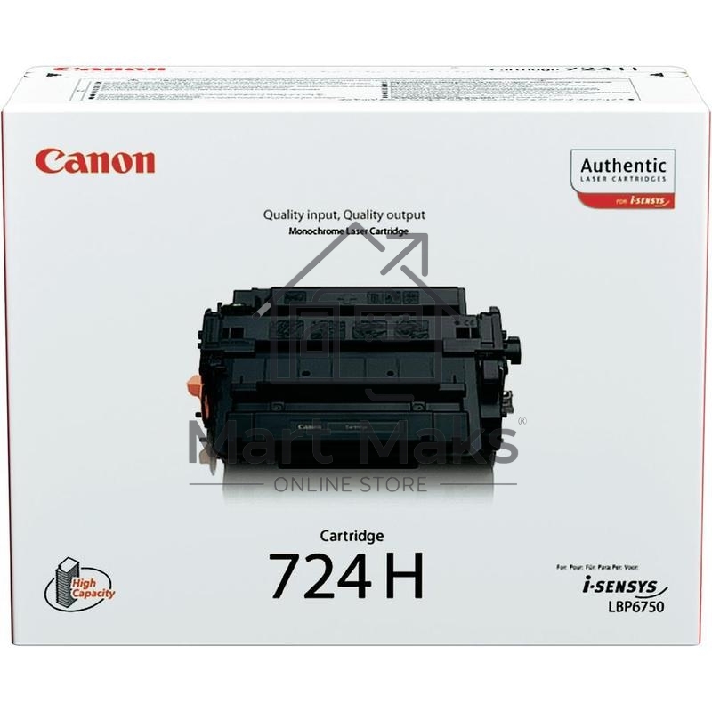 Картридж лазерный Canon 724H (3482B002) черный (12500 стр.) для LBP-6750Dn
