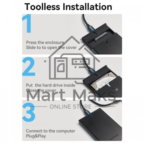 Внешний корпус Vention для HDD/SSD 2.5