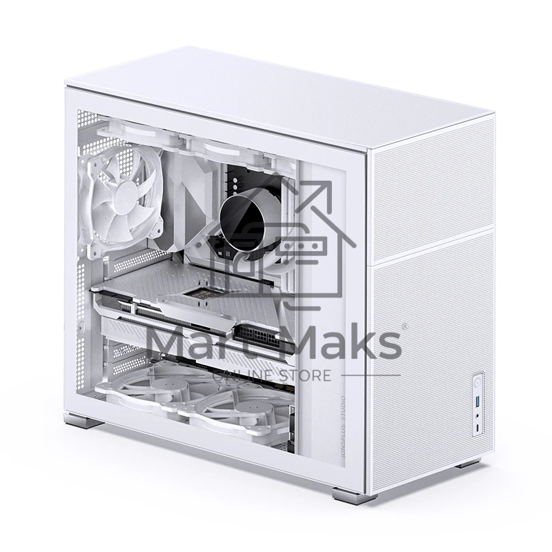 Корпус без блока питания Case JONSBO D41 MESH, Midi-Tower, TG, no fan, 1xUSB-A 3.2 + 1xUSB-C 3.2, ATX, mATX White