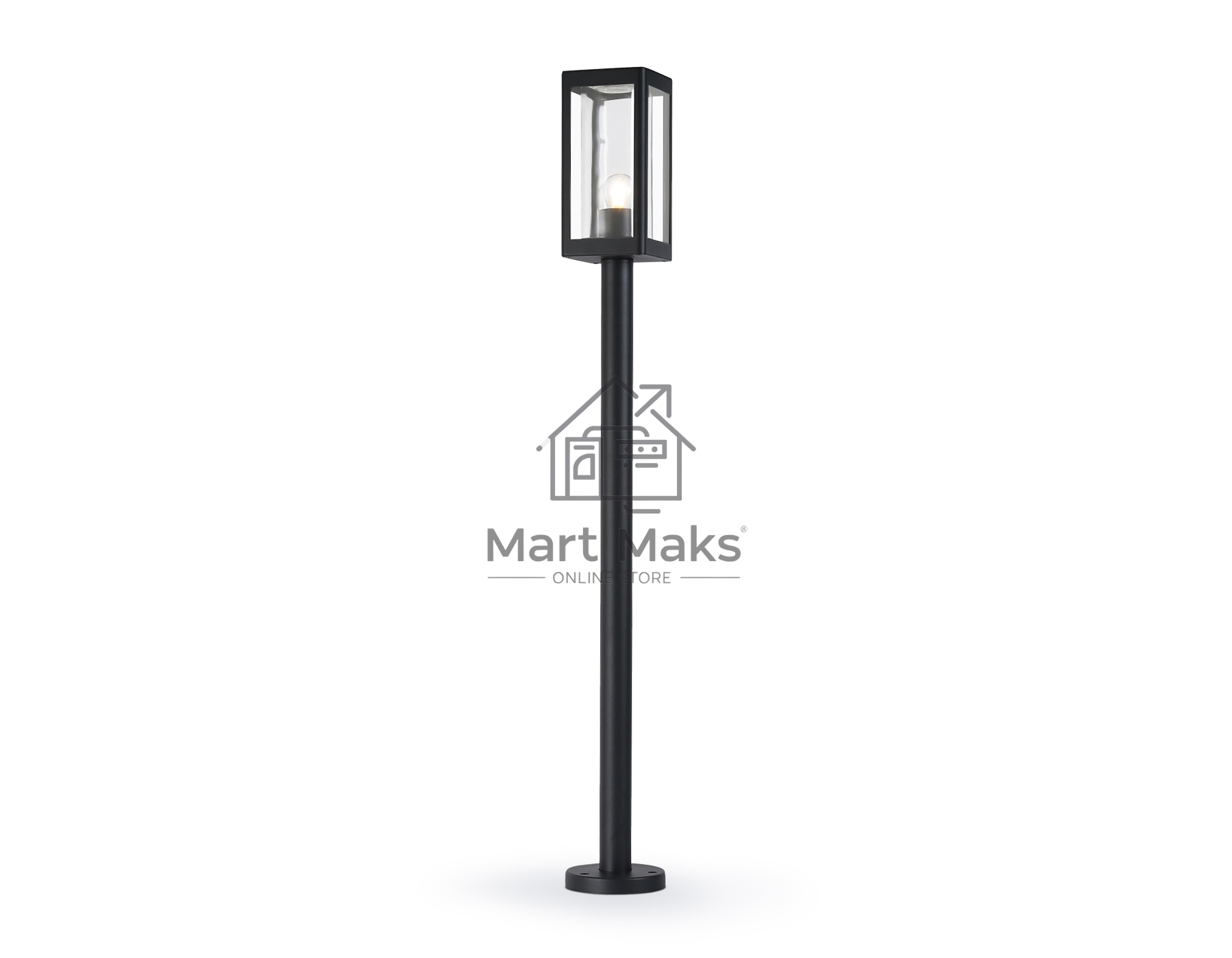 Светильник Ambrella light ST2425 BK/CL черный/прозрачный IP54 E27 max 40W 110*110*1000