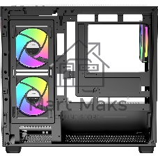 Компьютерный корпус Ocypus Gaммa C52 BK ARGB mATX/win/black/3 ARGB fans/no PSU/Tempered Glass