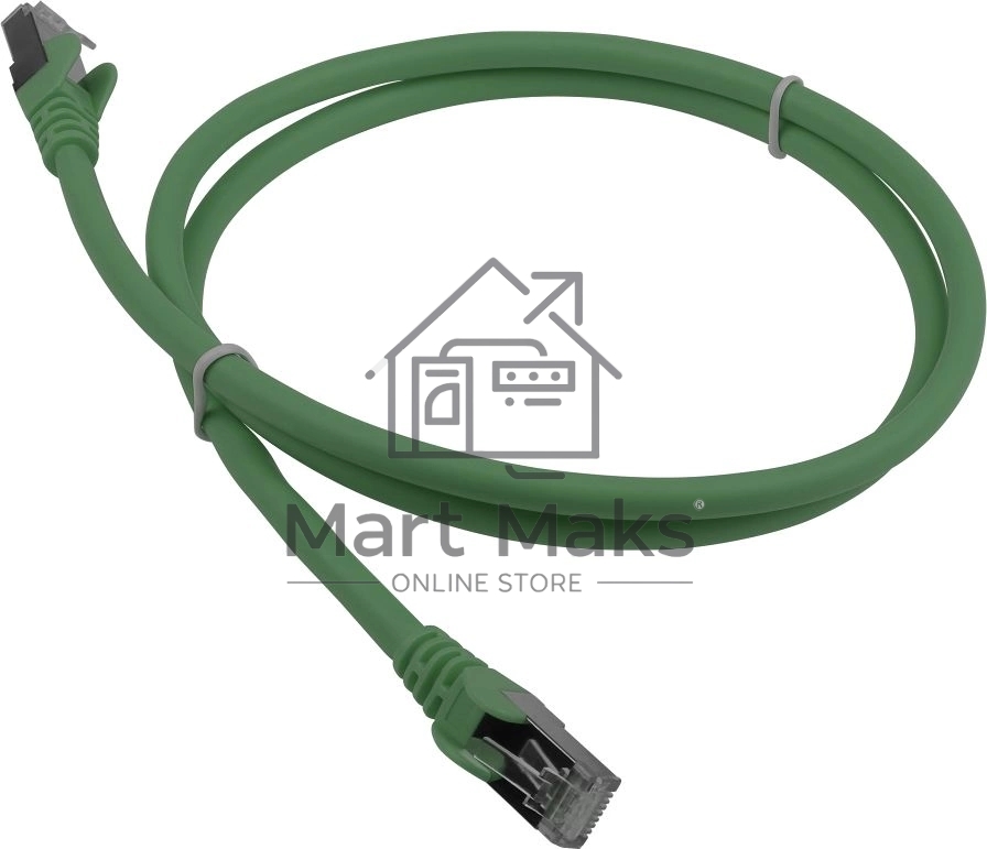 Патч-корд LANMASTER LSZH FTP Cat.6A, 1.0 м, зеленый
