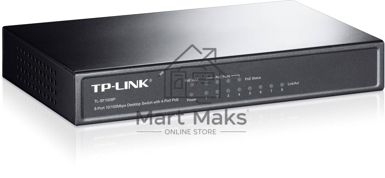 Коммутатор TP-Link SMB TL-SF1008P Коммутатор 8-port 10/100M Desktop PoE Switch