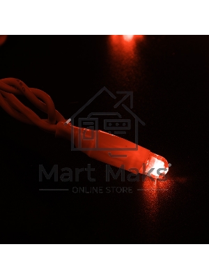 Гирлянда Neon-night Нить 10м, с эффектом мерцания, белый ПВХ, 24В, Красный