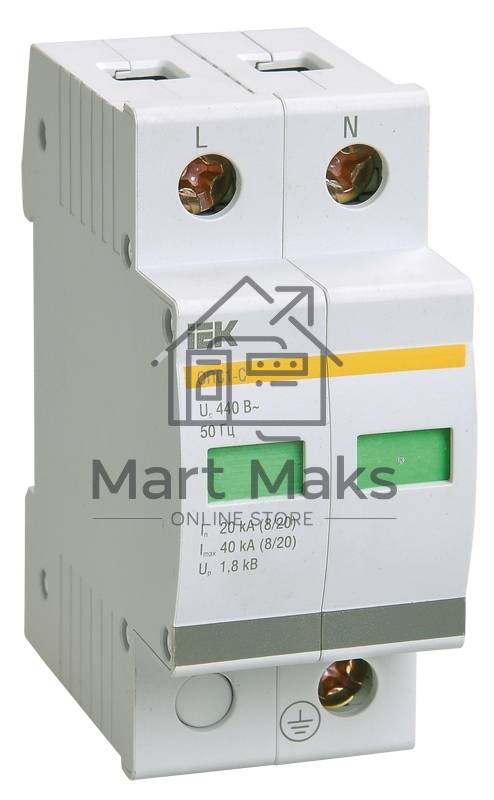 Ограничитель перенапряжения ОПС1-C 2P ИЭК MOP20-2-C