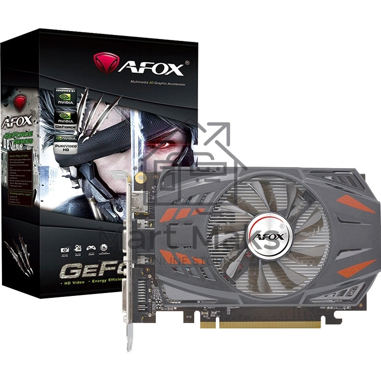 Видеокарта AFOX Geforce GT730 4GB GDDR5 128Bit DVI HDMI VGA ATX Single Fan