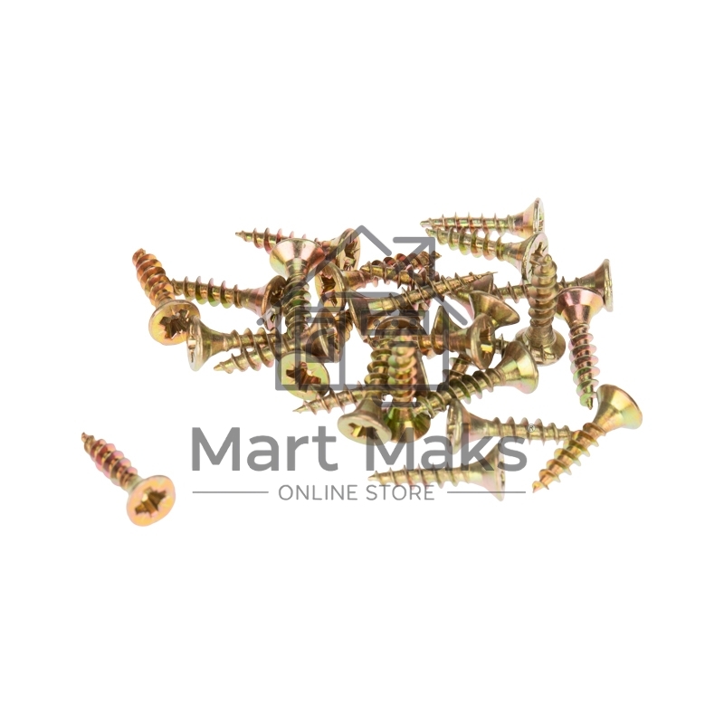 Саморез универсальный KRANZ 3х16 желтый цинк, пакет (1000 шт/уп)