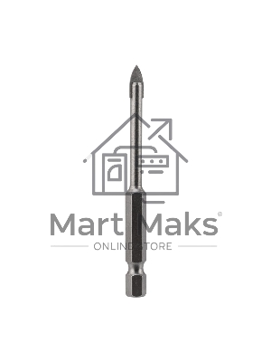 Сверло по стеклу и керамике 5 мм, 2 грани, шестигранный хвостовик Kranz