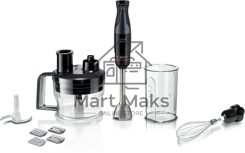 Блендер погружной Bosch MSM4B621, 1000Вт, черный