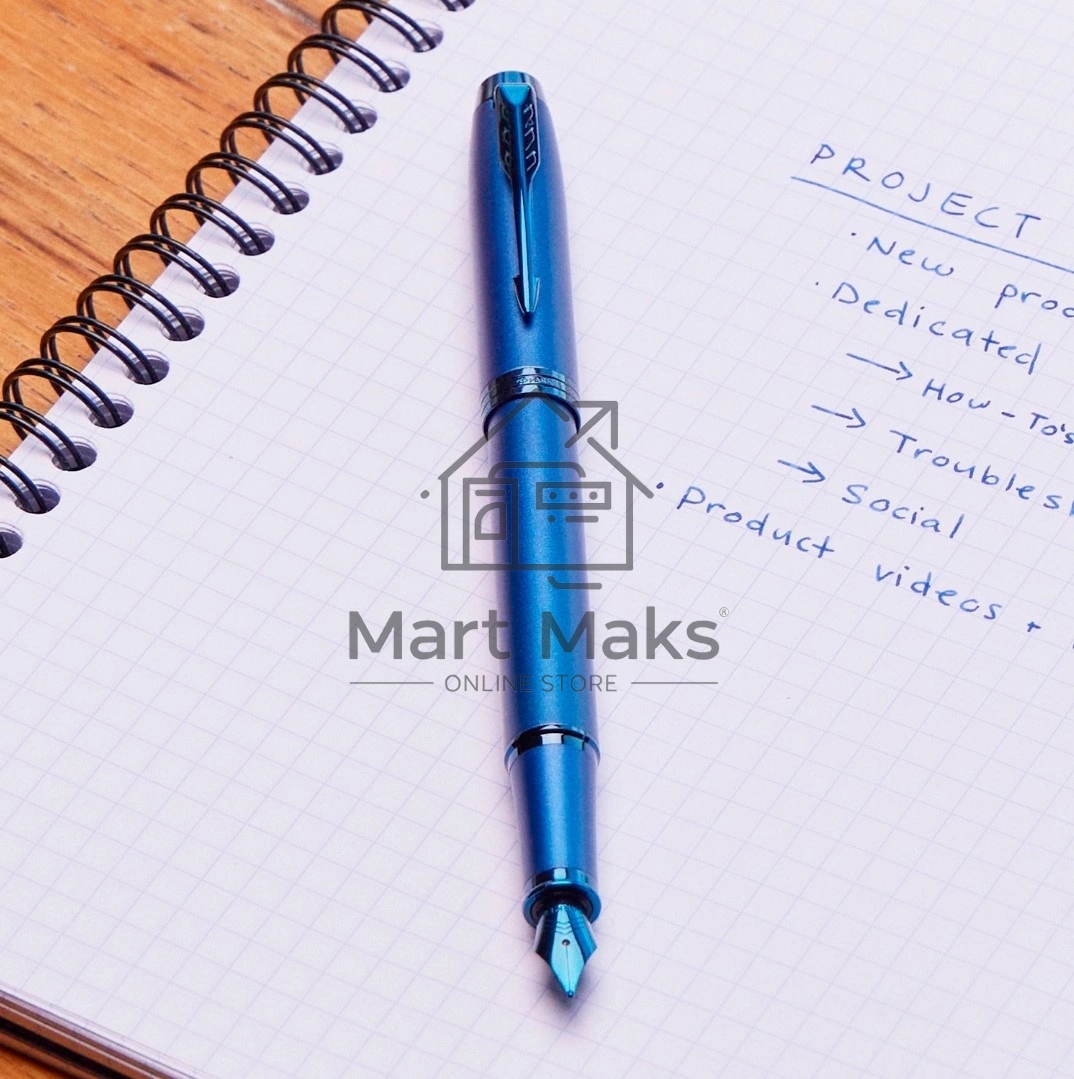 Ручка перьевая Parker IM Monochrome F328 (2172963) Blue PVD F сталь нержавеющая, подарочная коробка
