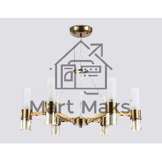 Люстра Ambrella light LH55114/6 BS/FR/TI латунь/белый матовый/янтарь E14*6 max 40W D650*1080