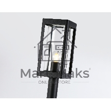 Светильник Ambrella light ST2425 BK/CL черный/прозрачный IP54 E27 max 40W 110*110*1000