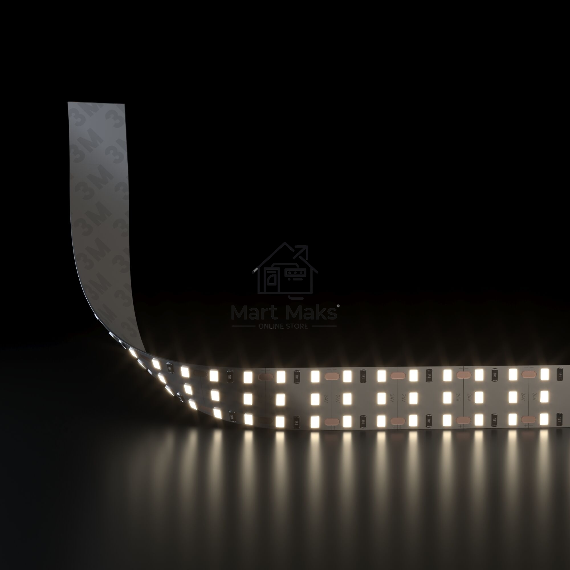 Лента светодиодная 360LED 26W IP20 трехрядная 4200К дневной белый (2835 24V 360Led 26W IP20)