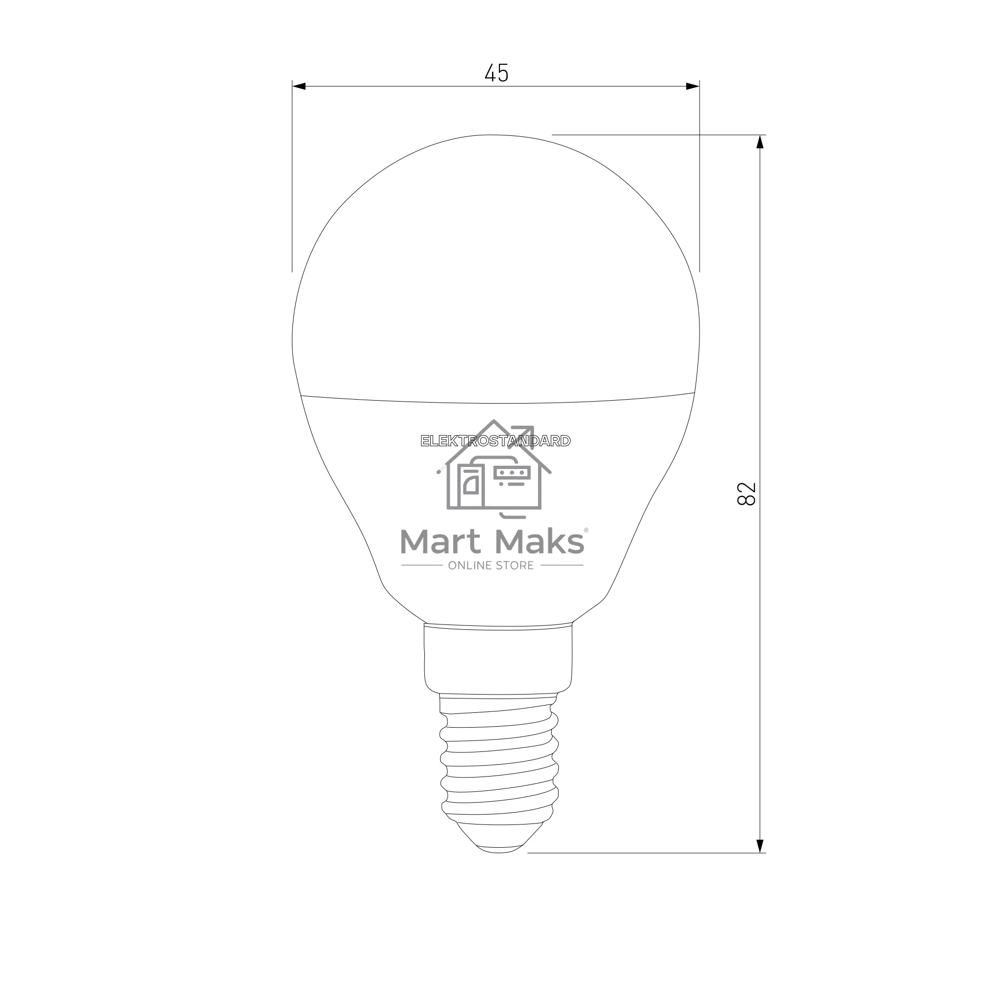 BLE1405 / Светодиодная лампа Mini Classic  LED 7W 3300K E14 матовое стекло