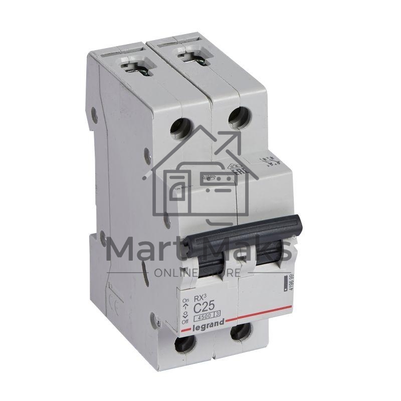 Выключатель автоматический Legrand 419699 RX3 4,5кА 25А 2П C