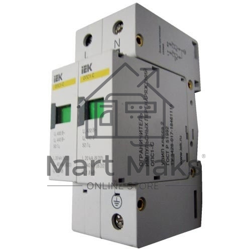 Ограничитель перенапряжения ОПС1-C 2P ИЭК MOP20-2-C