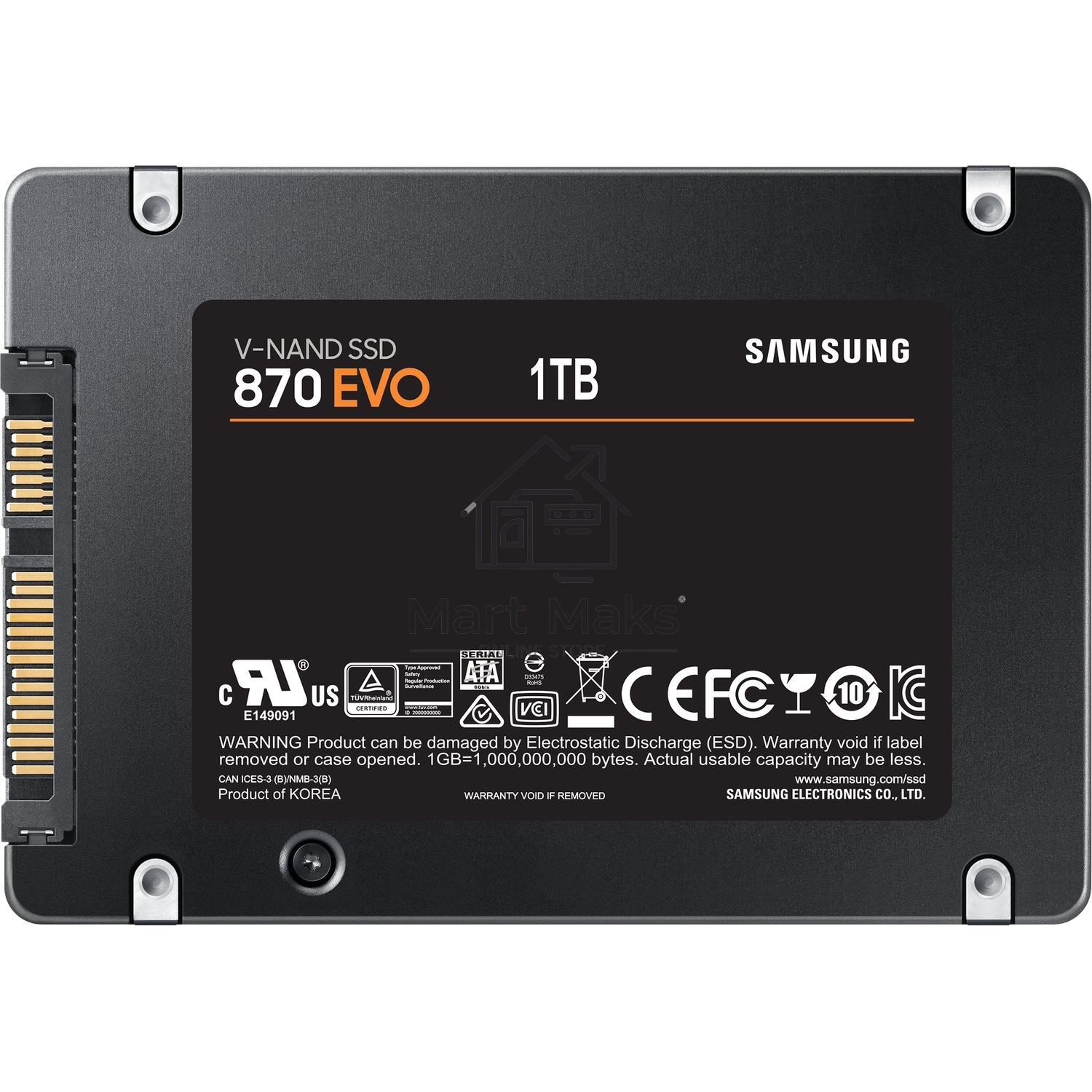Накопитель SSD Samsung 870 EVO, 1TB, SATA III, 2.5